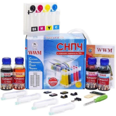 Система безперервної подачі чорнил (СНПЧ) WWM Canon Pixma 4×100 мл C10/C11