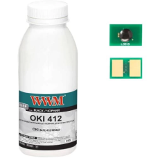 Тонер для OKI (тонер із чипом) WWM TC-B412-WWM чорний 250 г
