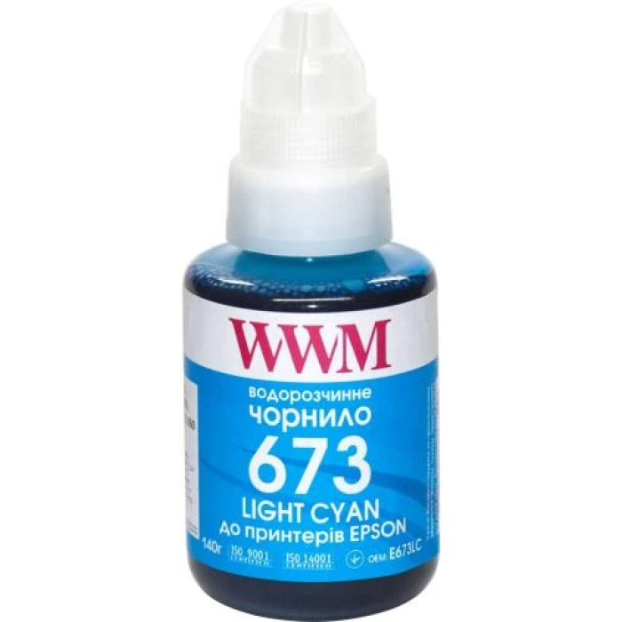 Струменеве чорнило WWM E673LC Light Cyan для принтера, 140 мл