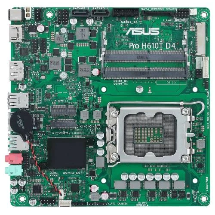 Материнська плата Asus Pro H610T D4-CSM Mini-ITX для компактного ПК