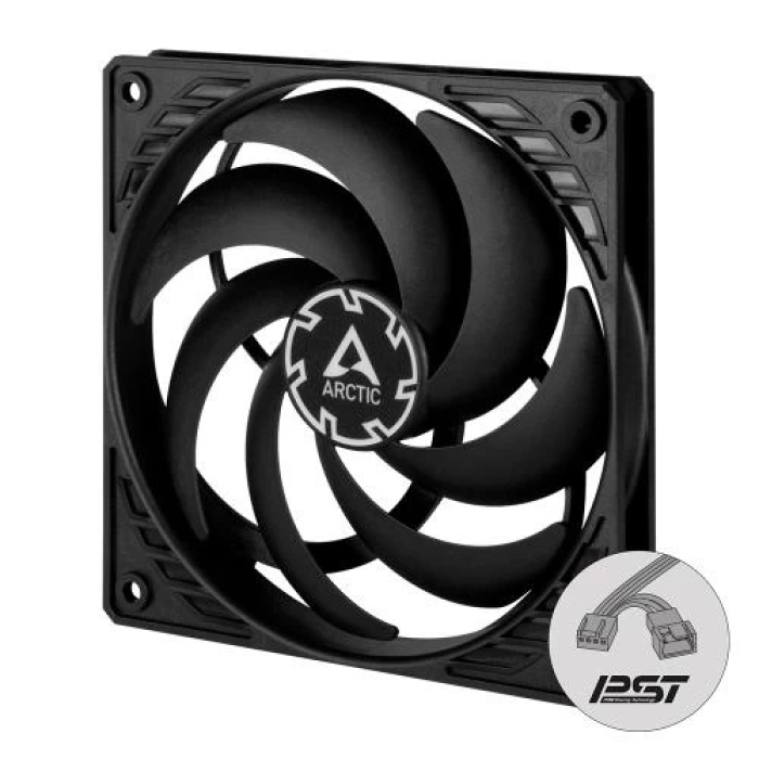 Тонкий корпусний вентилятор Arctic P12 Slim PWM PST Black 120 мм