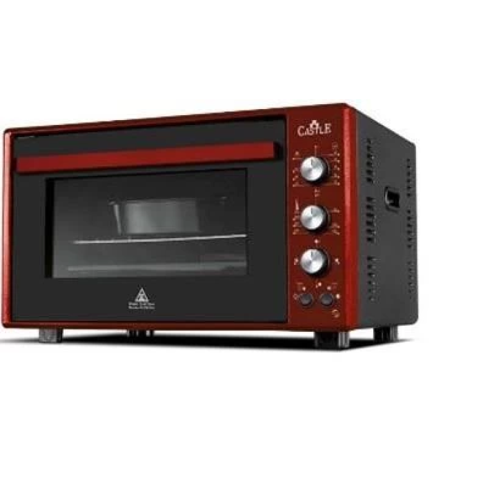 Настільна електродуховка Castle CPE-60R на 60 л, червона