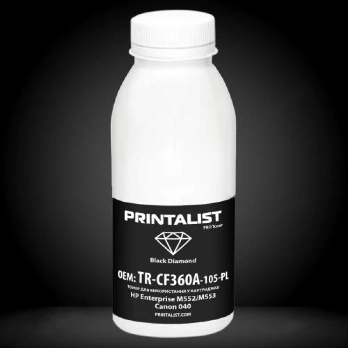 Чорний тонер Printalist для принтерів HP LJ і Canon LBP