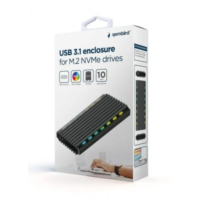 Зовнішній бокс Gembird для SSD M.2 2230–2280 USB Type-C