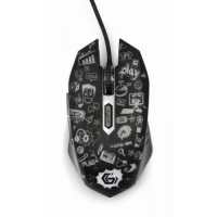 Оптична миша (ігрова мишка) Gembird MUS-6B-GRAFIX-01 3600 DPI, USB, чорна