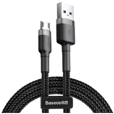 Кабель USB — microUSB (шнур USB) Baseus Cafule 1 м, 2,4 А, чорний