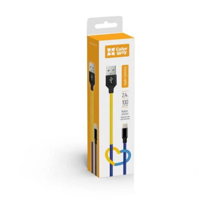Кабель ColorWay USB—Lightning 1 м для заряджання та синхронізації
