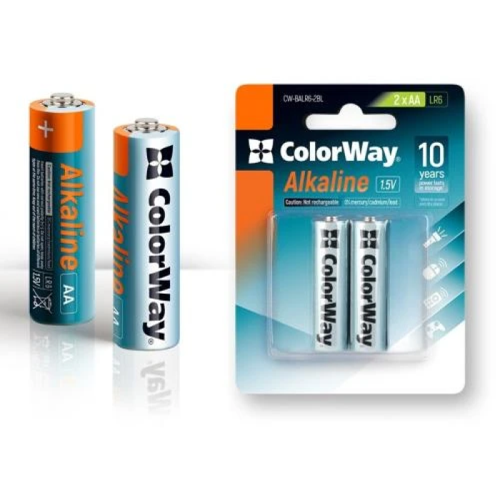 Батарейка AA ColorWay Alkaline Power, упаковка 2 шт