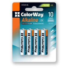 Лужні батарейки AA (пальчикові) ColorWay Alkaline Power 4 шт, 1,5 В