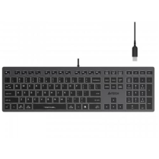 Клавіатура (мультимедійна клавіатура) A4Tech FX60H біле LED-підсвічування, USB