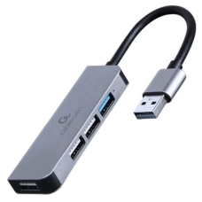 USB-хаб (концентратор USB) Cablexpert UHB-U3P1U2P3-01 USB 3.1, 4 порти, сірий