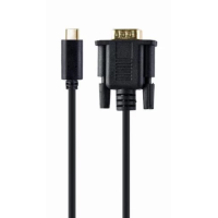 Кабель VGA — USB Type-C (відеокабель) Cablexpert 2 м чорний