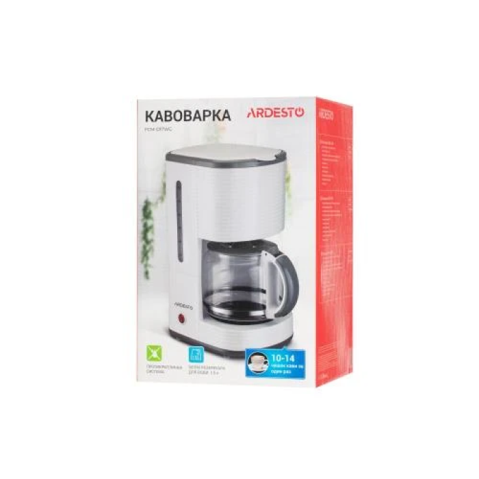 Крапельна кавоварка Ardesto FCM-D17WG для меленої кави