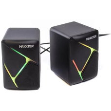 Комп’ютерні колонки (акустична система) Maxxter CSP-U004RGB чорні, 2 x 3 Вт, RGB