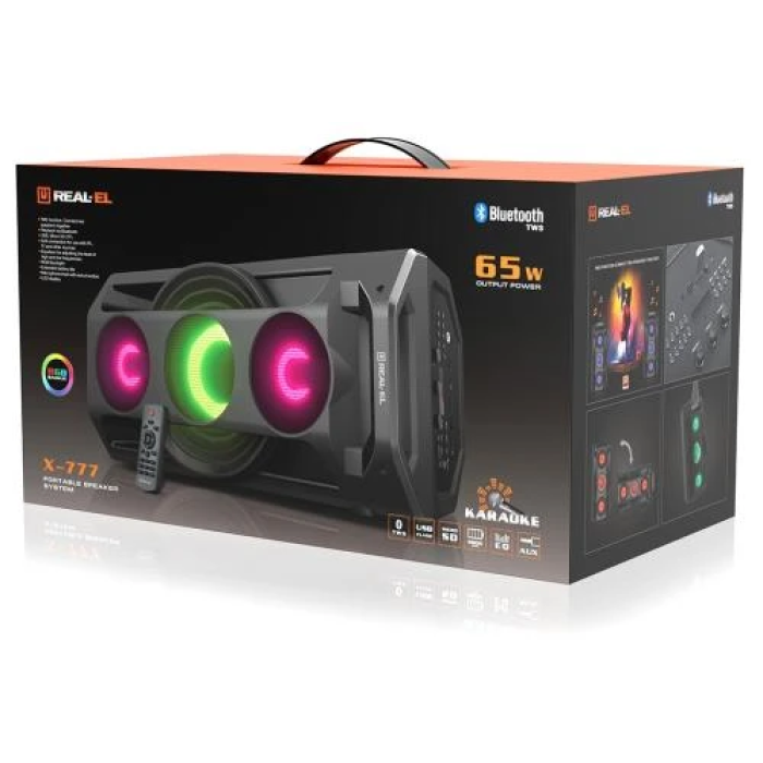 Портативна акустична система REAL-EL X-777 Black