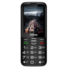 Кнопковий мобільний телефон (мобільник) Sigma mobile Comfort 50 Grace чорний, 2 Mini-SIM