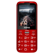 Кнопковий телефон (телефон для літніх людей) Sigma mobile Comfort 50 Grace червоний, 2 SIM, 1700 мА·год