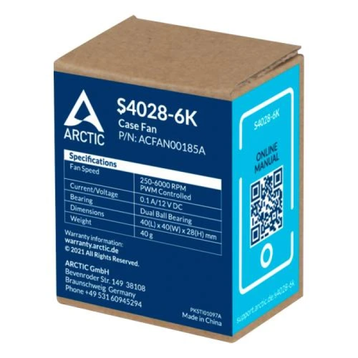 Корпусний вентилятор Arctic S4028-6K із PWM