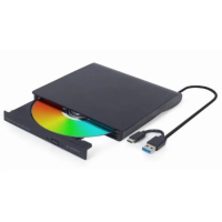 Зовнішній DVD-привід (оптичний привід) Gembird DVD-USB-03 USB 3.1 Type-C, чорний