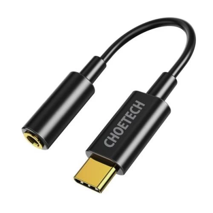 Аудіокабель-перехідник Choetech AUX003 Type-C — 3.5 мм, 10 см