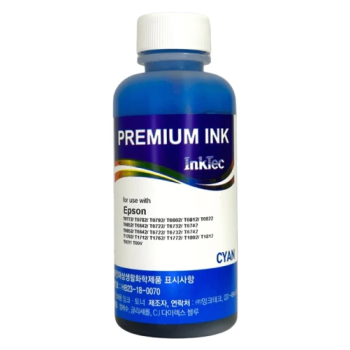 Заправне чорнило InkTec E0010 Cyan для Epson, 100 мл