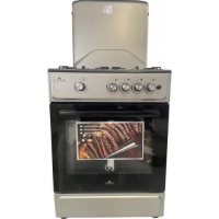 Газова плита (газова кухонна плита) Castle CG-50B 4 конфорки, 54 л, Black/Grey