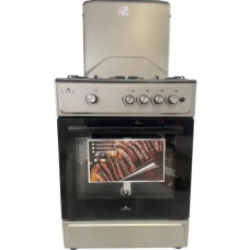Газова плита (газова кухонна плита) Castle CG-50B 4 конфорки, 54 л, Black/Grey