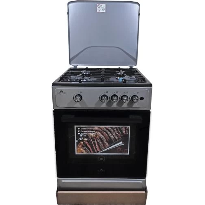 Газова плита Castle CG-60B — 4 конфорки та духовка 70 л
