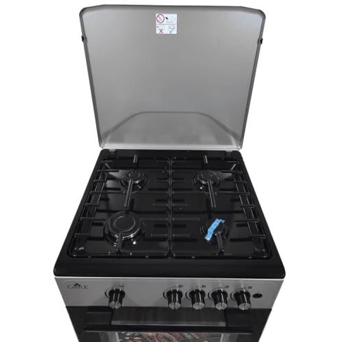 Газова плита Castle CG-60B — 4 конфорки та духовка 70 л