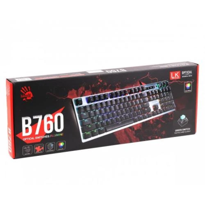 Ігрова клавіатура A4Tech Bloody B760 з перемикачами LK Light Strike