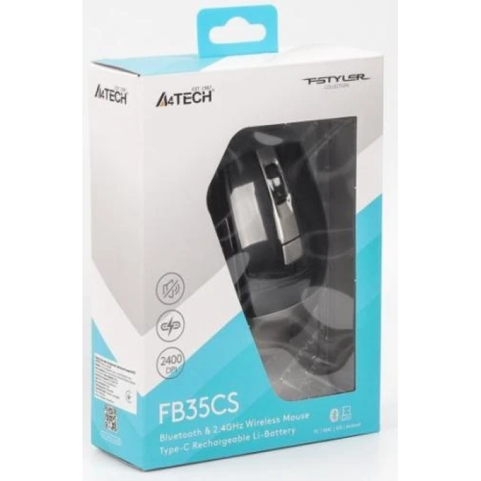 Бездротова миша A4Tech Fstyler FB35CS Smoky Grey на 6 кнопок