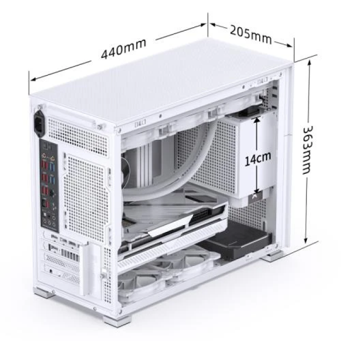 Корпус Jonsbo D31 MESH White Mini Tower без блока живлення