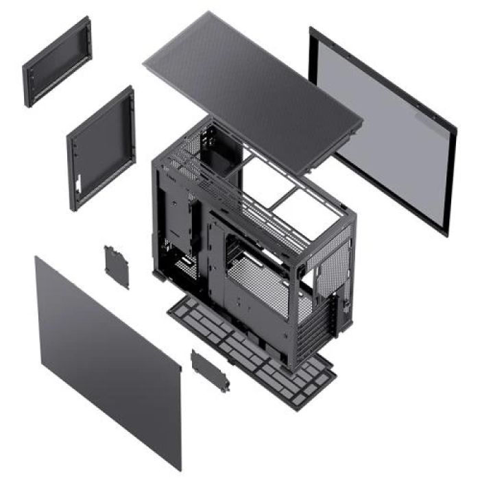 Корпус Jonsbo D41 MESH Black для ПК з прозорою бічною панеллю