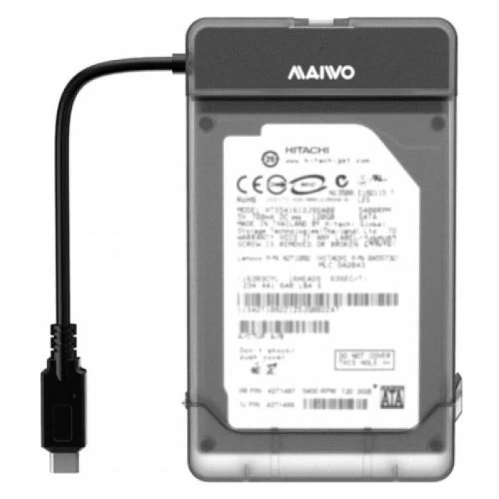 Зовнішній контейнер Maiwo K104G2 для 2.5" SSD/HDD, чорний