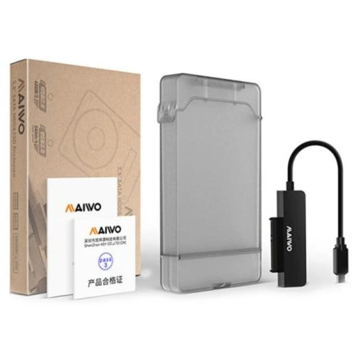 Зовнішній контейнер Maiwo K104G2 для 2.5" SSD/HDD, чорний