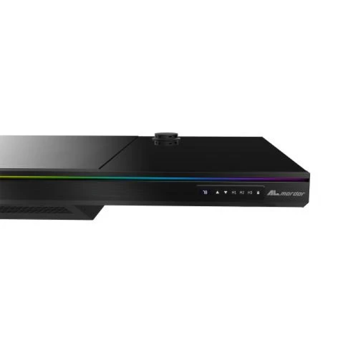 Комп’ютерний стіл-корпус ALmordor E140G Black з RGB-підсвічуванням