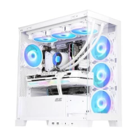 Корпус (комп’ютерне шасі) 2E Gaming FANTOM GK701W White Mini Tower, 4×120 мм ARGB