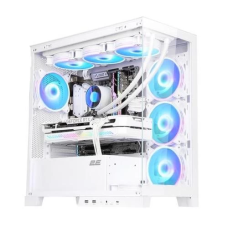 Корпус (комп’ютерне шасі) 2E Gaming FANTOM GK701W White Mini Tower, 4×120 мм ARGB