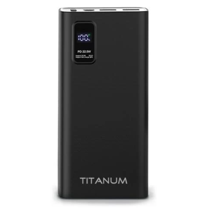 Повербанк Titanum 727S на 20000 мА·год із швидким заряджанням