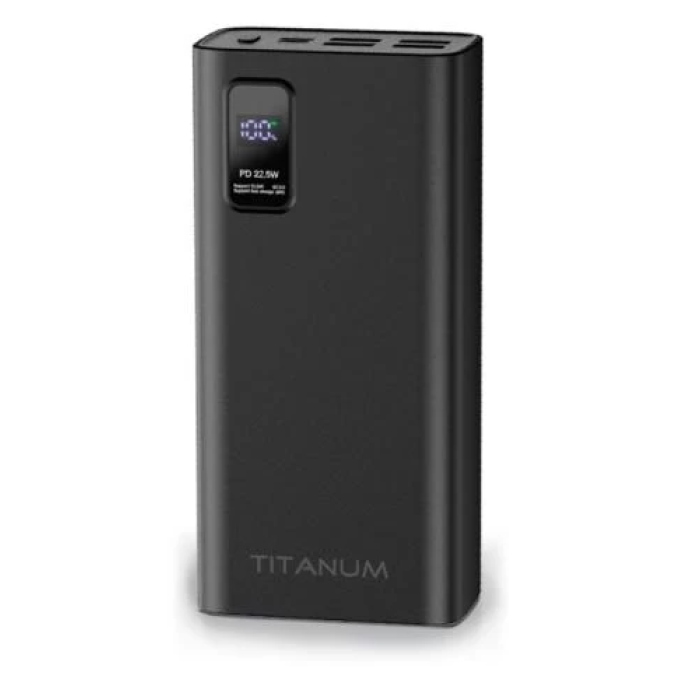 Повербанк Titanum 728S на 30000 мА·год із швидким заряджанням