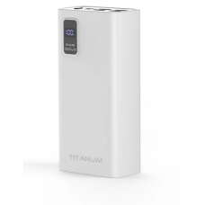 Повербанк (мобільна батарея) Titanum 728S 30000 мА·год, 22,5 Вт, білий