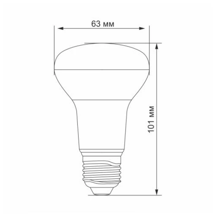 Світлодіодна лампа Videx VL-R63e-09274 — 9 Вт, 4100 К
