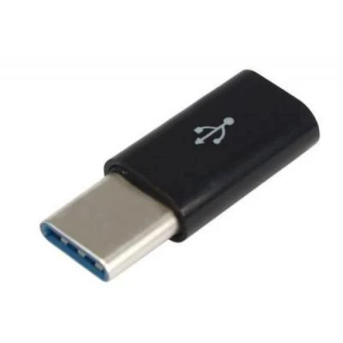 Адаптер Lapara USB Type-C на microUSB, чорний