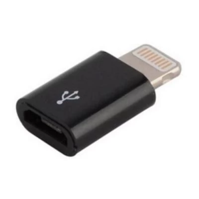 Перехідник Lapara Lightning на microUSB чорного кольору