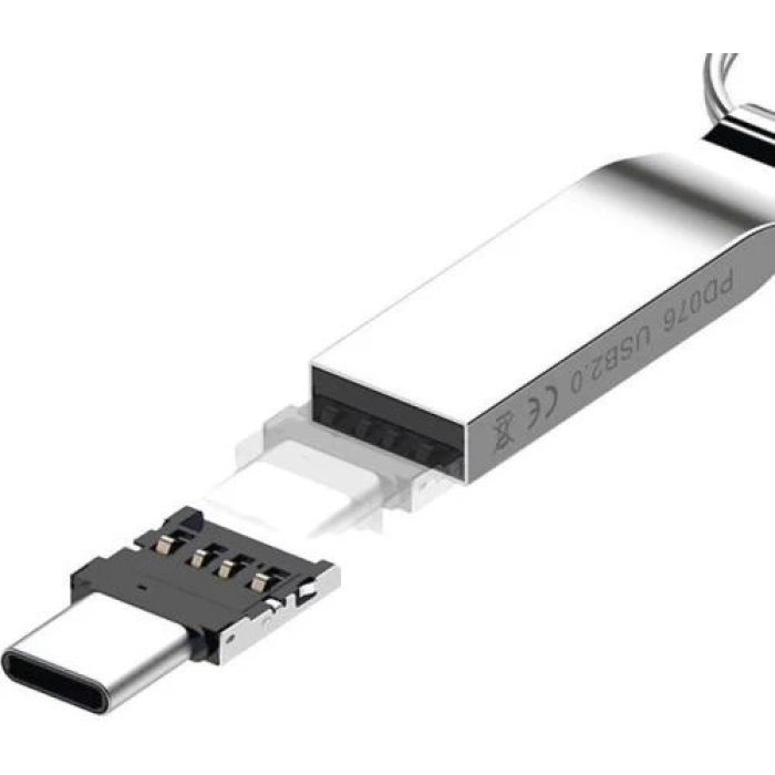 OTG-перехідник USB Type-C — USB 2.0 Lapara, чорний