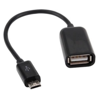 Перехідник (адаптер) Lapara USB 2.0 (F) — microUSB (M), 16 см, чорний