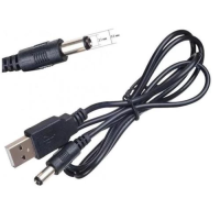 Кабель живлення USB—DC (адаптер живлення) Dynamode USB 2.0 AM—DC 5.5×2.1 мм, 1 м, чорний