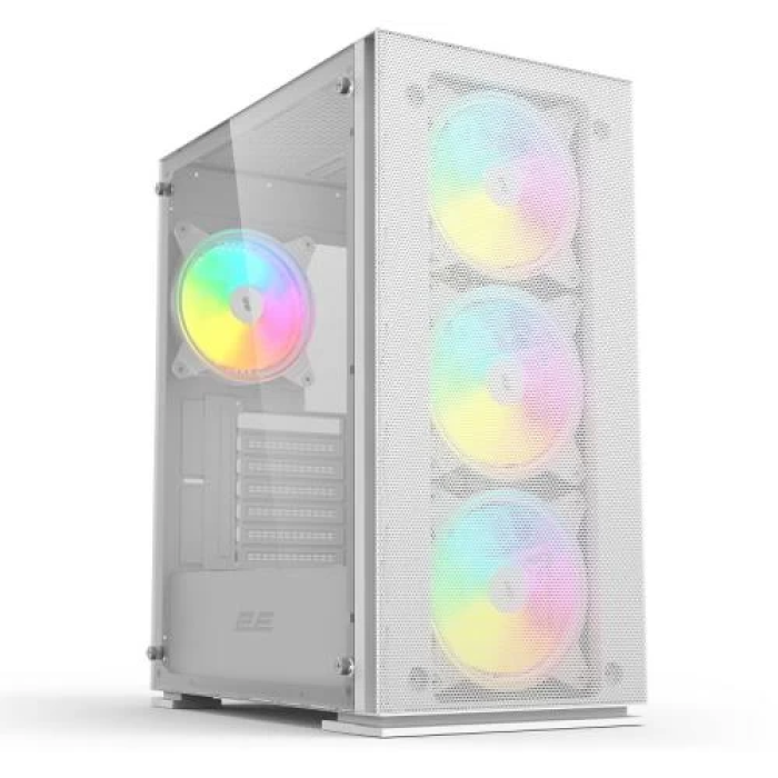 Білий корпус 2E Gaming Virtus Neo ATX із прозорою панеллю