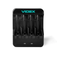 Зарядний пристрій (зарядка) Videx N401 для 4 AA/AAA Ni-MH/Cd, microUSB