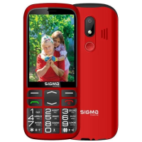 Кнопковий телефон (мобільний телефон) Sigma mobile Comfort 50 Optima Type-C червоний